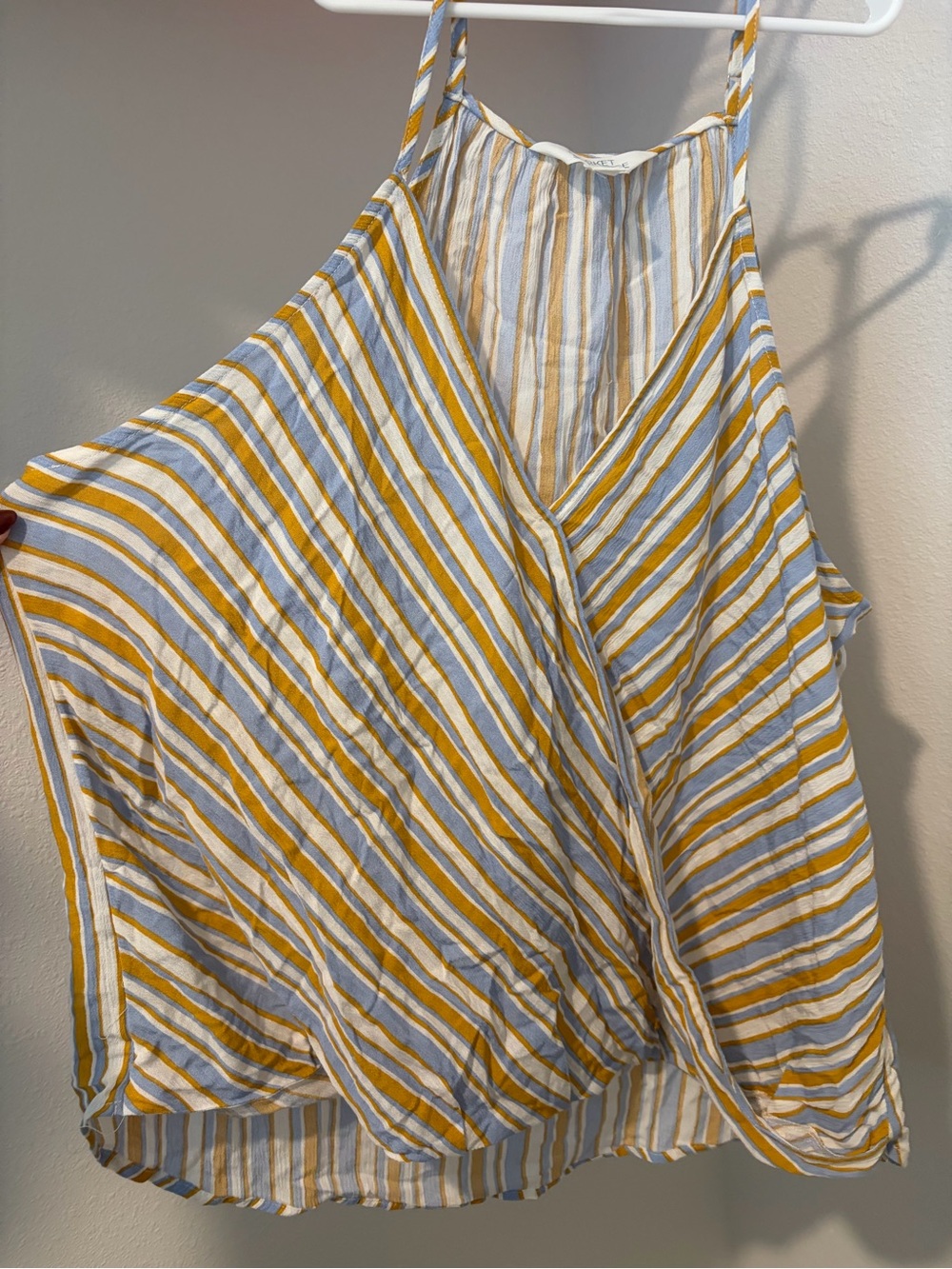 Market & Spruce Yellow and White Striped Halter Camisole